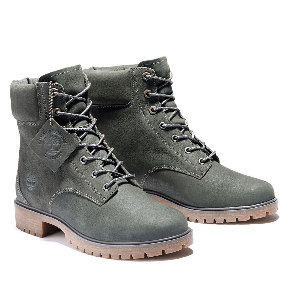 Timberland 6-Inch Μποτακια Γυναικεια Βαθυ Γκρι - Jayne Waterproof Δερματινα - Greece 6573829-PC